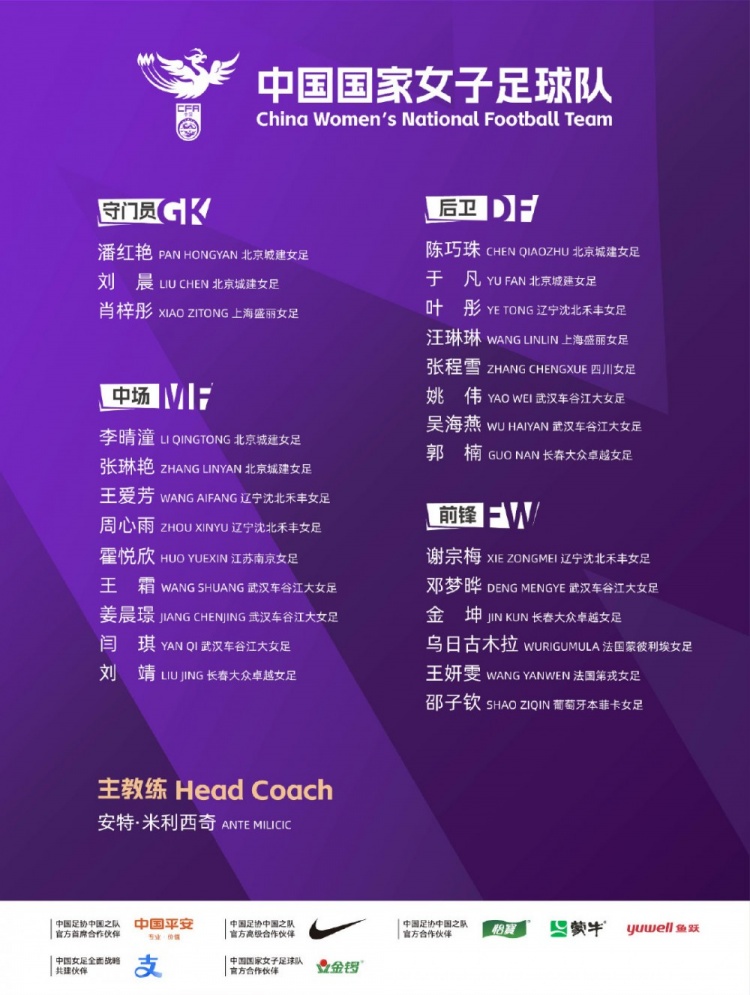 马晓旭出任中国女足助教,加速新老交替