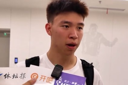 王钰栋:先帮浙江队拿个冠军