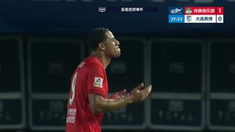 升前三!大连英博客场1-1河南 古斯塔沃破门19岁杨铭锐替补扳平