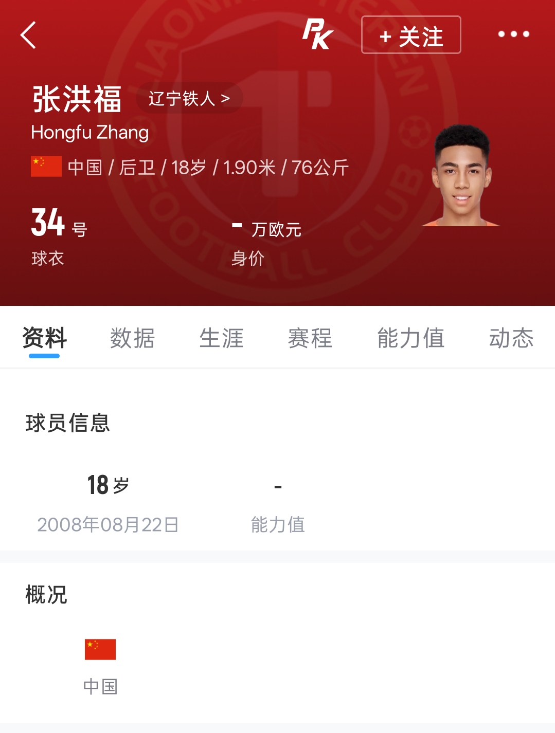 生日后第一天!18岁张洪福打入生涯首球,铁人再扳回一球3-4落后