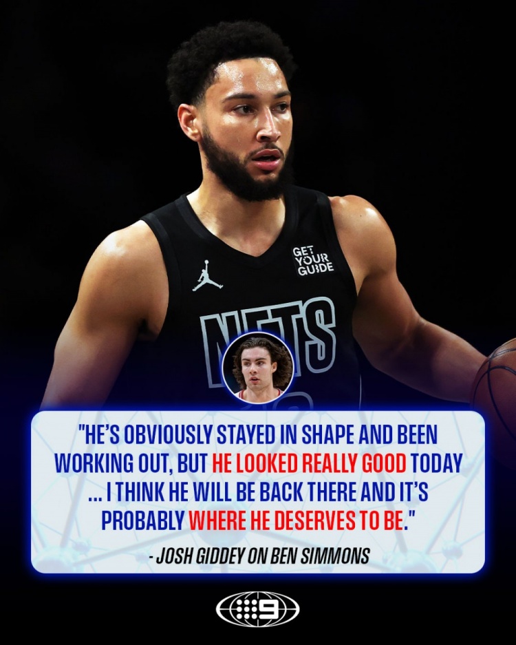 吉迪:西蒙斯一直在训练&体型保持得很好 我想他会回到NBA的